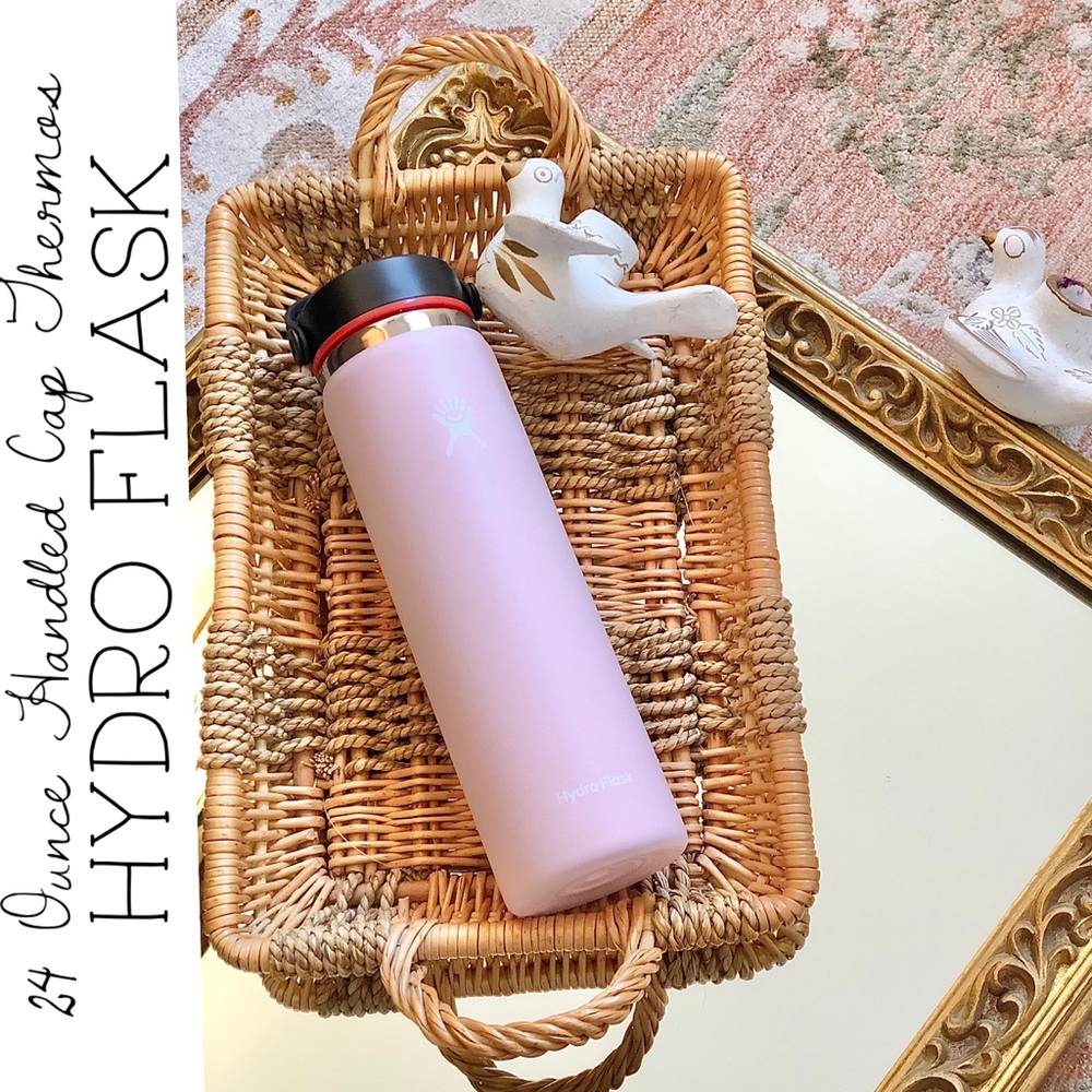 24 Oz. Handled Cap Pink Hydro Flask